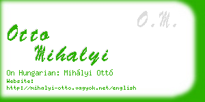 otto mihalyi business card